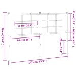vidaXL Tăblie de pat metalică, negru, 135 cm