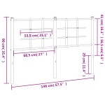 vidaXL Tăblie de pat metalică, negru, 140 cm