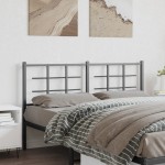 vidaXL Tăblie de pat metalică, negru, 150 cm vidaXL Tăblie de pat metalică, negru, 150 cm