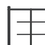 vidaXL Tăblie de pat metalică, negru, 150 cm vidaXL Tăblie de pat metalică, negru, 150 cm