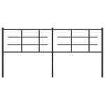 vidaXL Tăblie de pat metalică, negru, 180 cm vidaXL Tăblie de pat metalică, negru, 180 cm