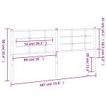vidaXL Tăblie de pat metalică, negru, 180 cm vidaXL Tăblie de pat metalică, negru, 180 cm