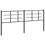 vidaXL Tăblie de pat metalică, negru, 193 cm vidaXL Tăblie de pat metalică, negru, 193 cm