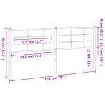 vidaXL Tăblie de pat metalică, negru, 193 cm vidaXL Tăblie de pat metalică, negru, 193 cm