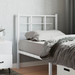 vidaXL Tăblie de pat metalică, alb, 75 cm vidaXL Tăblie de pat metalică, alb, 75 cm
