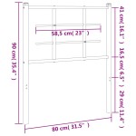 vidaXL Tăblie de pat metalică, alb, 75 cm vidaXL Tăblie de pat metalică, alb, 75 cm