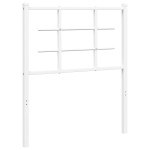 vidaXL Tăblie de pat metalică, alb, 80 cm vidaXL Tăblie de pat metalică, alb, 80 cm