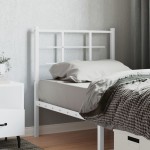 vidaXL Tăblie de pat metalică, alb, 80 cm vidaXL Tăblie de pat metalică, alb, 80 cm