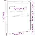 vidaXL Tăblie de pat metalică, alb, 80 cm vidaXL Tăblie de pat metalică, alb, 80 cm