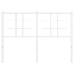 vidaXL Tăblie de pat metalică, alb, 120 cm