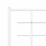 vidaXL Tăblie de pat metalică, alb, 140 cm
