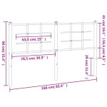 vidaXL Tăblie de pat metalică, alb, 160 cm