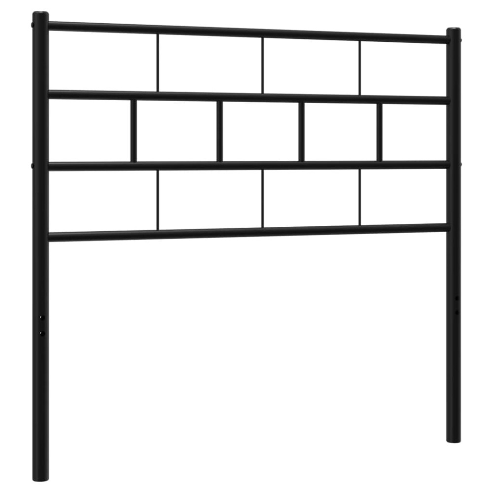 vidaXL Tăblie de pat metalică, negru, 75 cm