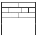 vidaXL Tăblie de pat metalică, negru, 75 cm