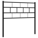 vidaXL Tăblie de pat metalică, negru, 80 cm