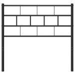 vidaXL Tăblie de pat metalică, negru, 80 cm