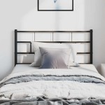 vidaXL Tăblie de pat metalică, negru, 100 cm vidaXL Tăblie de pat metalică, negru, 100 cm