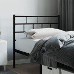 vidaXL Tăblie de pat metalică, negru, 107 cm vidaXL Tăblie de pat metalică, negru, 107 cm