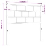 vidaXL Tăblie de pat metalică, negru, 107 cm vidaXL Tăblie de pat metalică, negru, 107 cm
