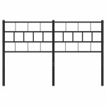 vidaXL Tăblie de pat metalică, negru, 135 cm