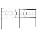 vidaXL Tăblie de pat metalică, negru, 200 cm
