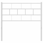 vidaXL Tăblie de pat metalică, alb, 75 cm vidaXL Tăblie de pat metalică, alb, 75 cm