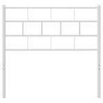 vidaXL Tăblie de pat metalică, alb, 100 cm
