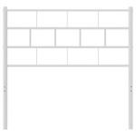 vidaXL Tăblie de pat metalică, alb, 107 cm
