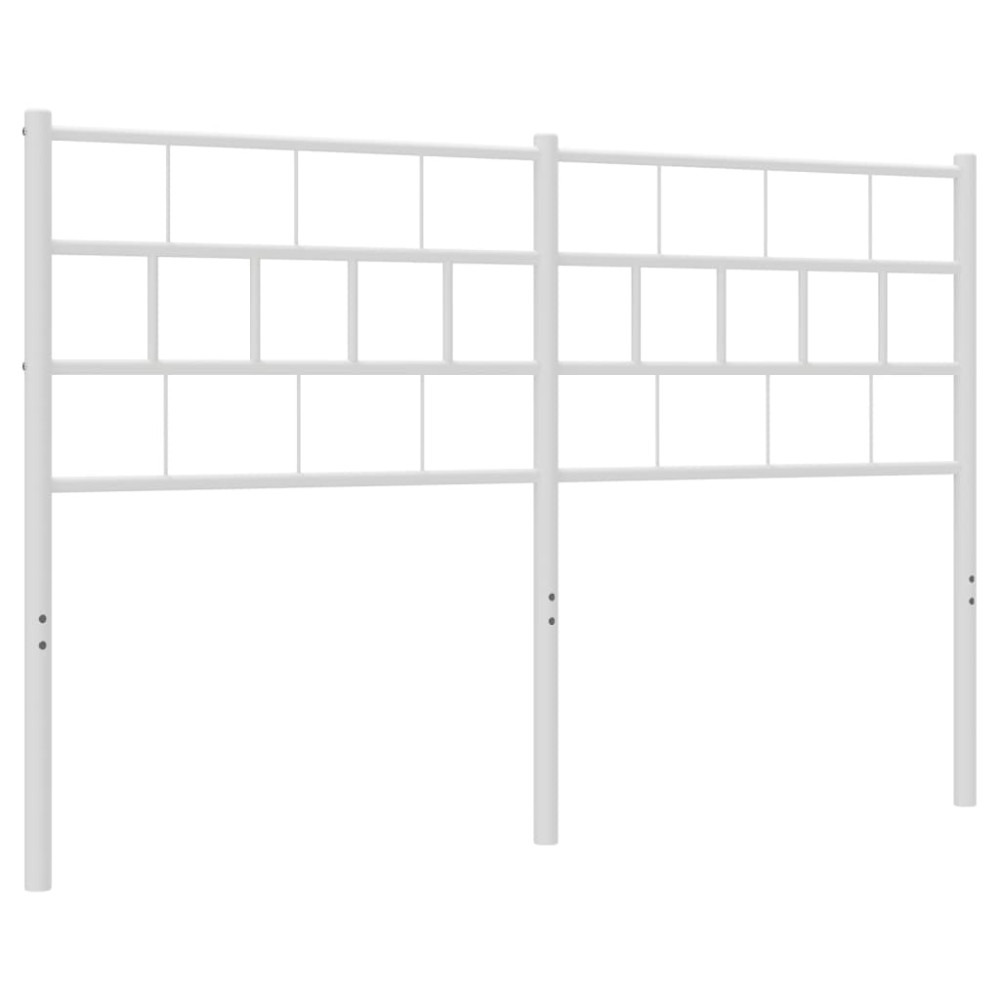 vidaXL Tăblie de pat metalică, alb, 120 cm