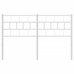 vidaXL Tăblie de pat metalică, alb, 120 cm