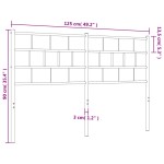 vidaXL Tăblie de pat metalică, alb, 120 cm