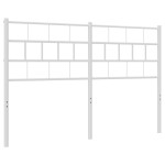 vidaXL Tăblie de pat metalică, alb, 135 cm