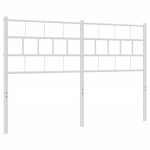 vidaXL Tăblie de pat metalică, alb, 140 cm