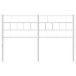 vidaXL Tăblie de pat metalică, alb, 140 cm