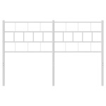 vidaXL Tăblie de pat metalică, alb, 150 cm