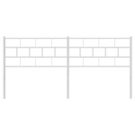 vidaXL Tăblie de pat metalică, alb, 160 cm