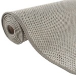 vidaXL Covor traversă aspect sisal, platina, 80x400 cm