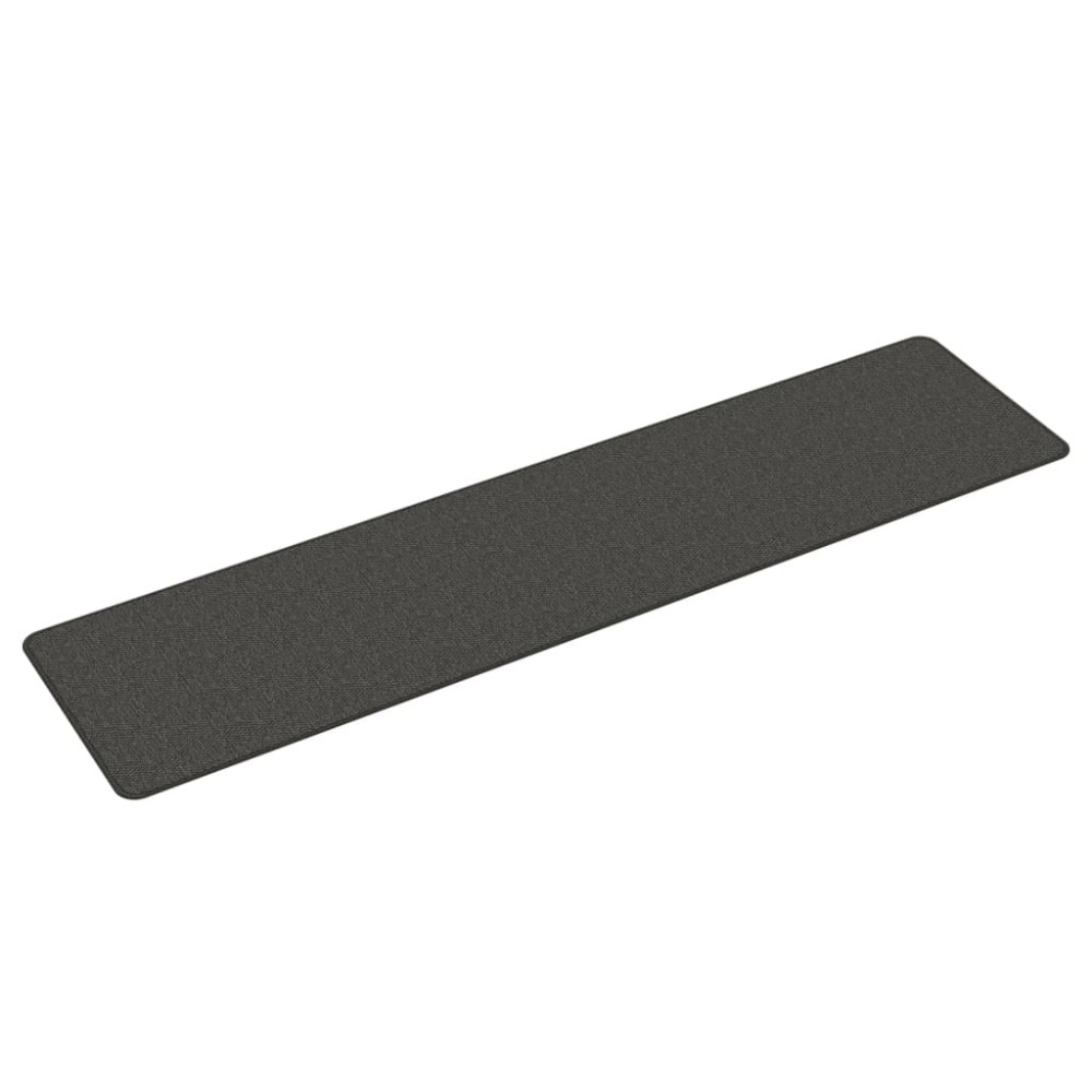 vidaXL Covor traversă aspect sisal, antracit, 50x200 cm
