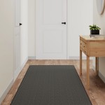 vidaXL Covor traversă aspect sisal, antracit, 80x300 cm vidaXL Covor traversă aspect sisal, antracit, 80x300 cm