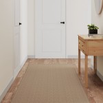 vidaXL Covor traversă aspect sisal, nisipiu, 80x200 cm vidaXL Covor traversă aspect sisal, nisipiu, 80x200 cm