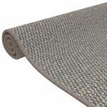 vidaXL Covor traversă cu aspect sisal, argintiu, 50x100 cm