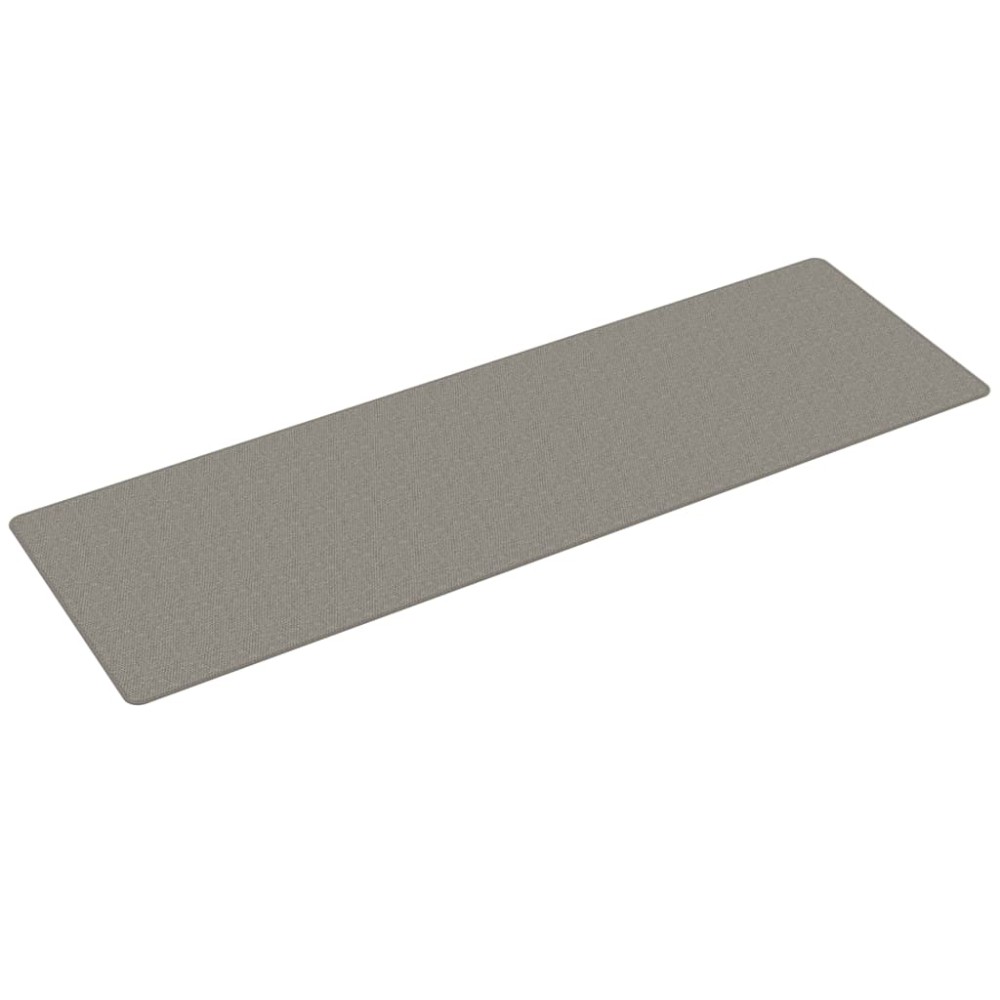 vidaXL Covor traversă cu aspect sisal, argintiu, 80x250 cm