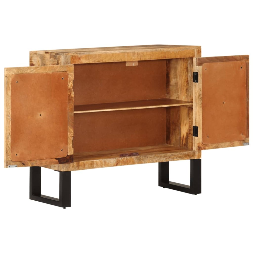 vidaXL Dulap, 80x30x71 cm, lemn masiv de mango brut și metal
