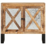 vidaXL Dulap, 80x30x71 cm, lemn masiv de mango brut și metal