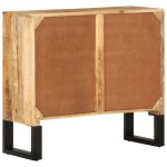 vidaXL Dulap, 80x30x71 cm, lemn masiv de mango brut și metal