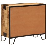 vidaXL Dulap, 80x31x66 cm, lemn masiv de mango brut și metal vidaXL Dulap, 80x31x66 cm, lemn masiv de mango brut și metal