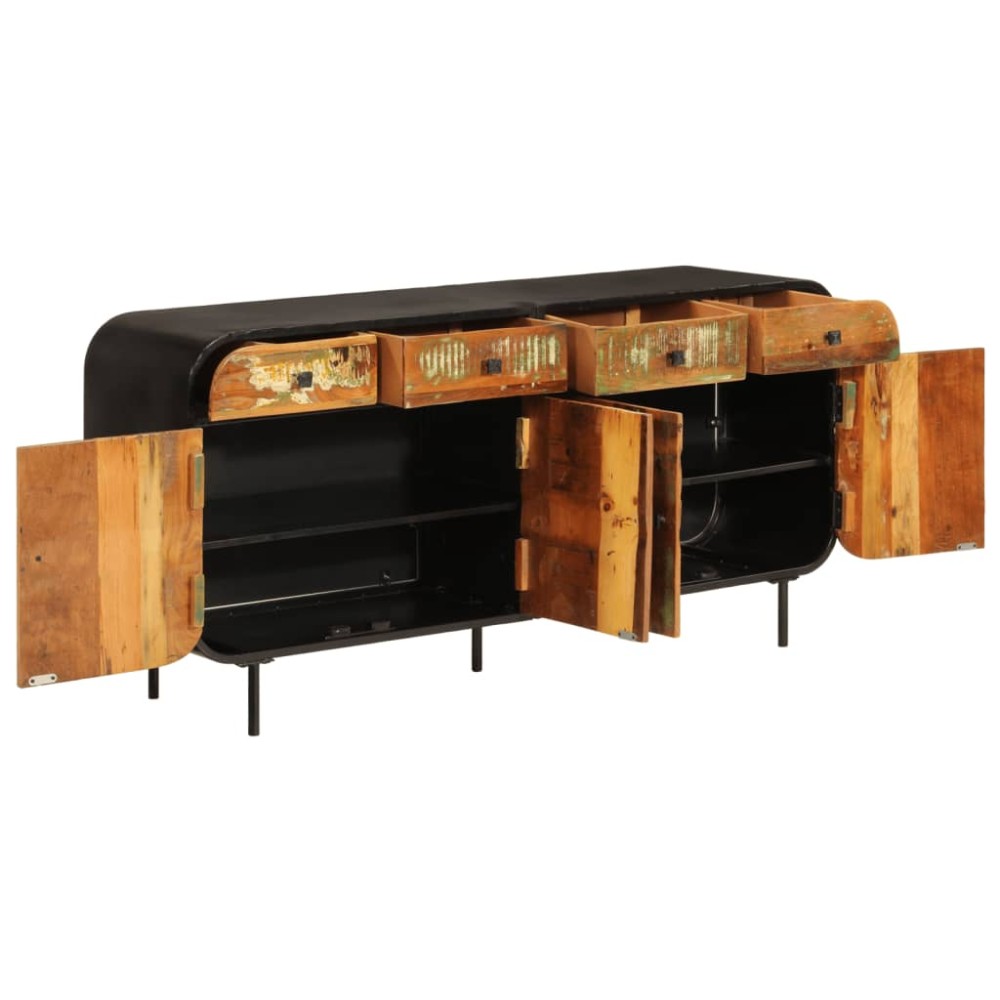 vidaXL Dulap, 140x35x70 cm, lemn masiv reciclat și metal
