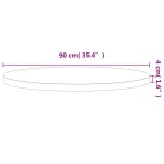 vidaXL Blat de masă rotund, Ø90x4 cm, lemn masiv de fag vidaXL Blat de masă rotund, Ø90x4 cm, lemn masiv de fag