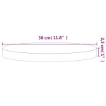 vidaXL Blat de masă rotund, Ø30x2,5 cm, lemn masiv de fag vidaXL Blat de masă rotund, Ø30x2,5 cm, lemn masiv de fag