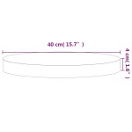 vidaXL Blat de masă rotund, Ø40x4 cm, lemn masiv de fag vidaXL Blat de masă rotund, Ø40x4 cm, lemn masiv de fag